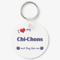 I Love My Chi-Chons (Multiple Dogs) keychains