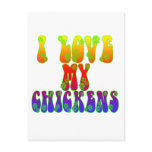 I Love My Chickens Post Card