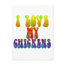 I Love My Chickens Post Card