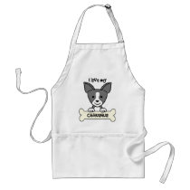I Love My Chihuahua aprons by dogcartoons I Love My Chihuahua aprons