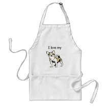 I Love My Chihuahua aprons