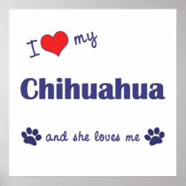 I Love My Chihuahua (Female Dog) Print