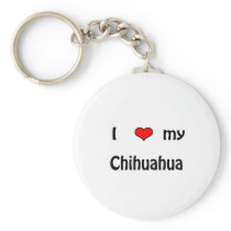 I Love My Chihuahua Keychain