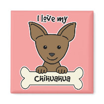 I Love My Chihuahua magnets