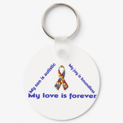 I love my child with autism - unique keychain desi by myautisticson