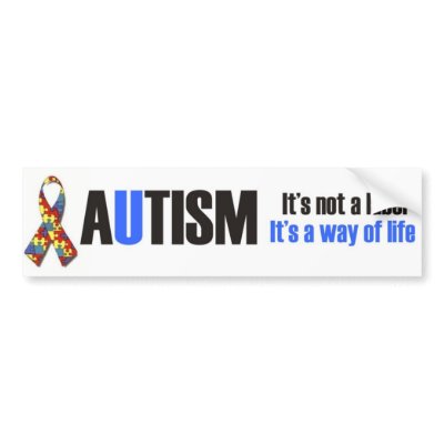 I love my child with autism - unique sticker desig bumper sticker by myautisticson
