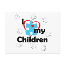 I Love My Children - Autism Postcard