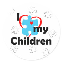 I Love My Children - Autism stickers
