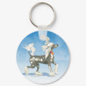 I Love My Chinese Crested Dog Art Keychain