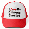 I Love My Chinese Crested Dog Hat by janbalaya I Love My Chinese Crested Dog Hat