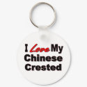 I Love My Chinese Crested Keychain by janbalaya I Love My Chinese Crested Keychain