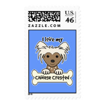 I Love My Chinese Crested Postage