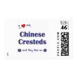 I Love My Chinese Cresteds (Multiple Dogs) postage