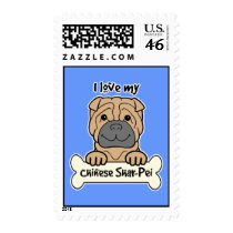 I Love My Chinese Shar-Pei Stamp