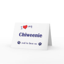 I Love My Chiweenie (Male Dog) Cards