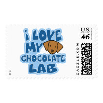 I Love my Chocolate Lab Stamps