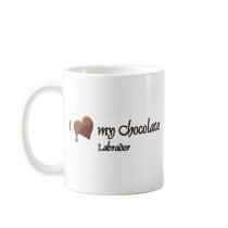 I Love my Chocolate Labrador mugs