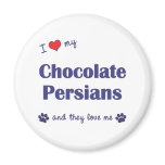 I Love My Chocolate Persians (Multiple Cats) Fridge Magnet