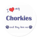 I Love My Chorkies (Multiple Dogs) stickers