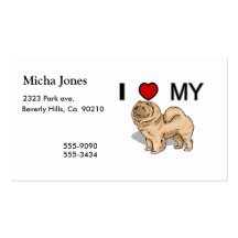 I Love My Chow Business Card
