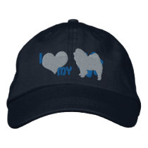 I Love my Chow Chow Embroidered Hat (Blue) embroidered hats