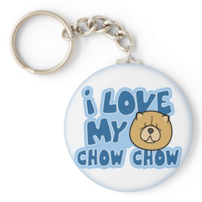 I Love My Chow Chow Keychain