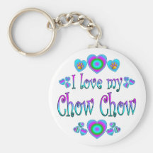 I Love My Chow Chow Keychain