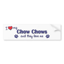 I Love My Chow Chows (Multiple Dogs) bumper stickers by thatsalottadogs I Love My Chow Chows (Multiple Dogs) bumper stickers