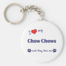 I Love My Chow Chows (Multiple Dogs) Keychains