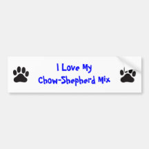 I Love My Chow-Shepherd Mix Bumper Stickers