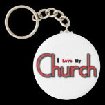 I Love my Church keychains