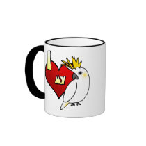 I Love my Citron Cockatoo mugs