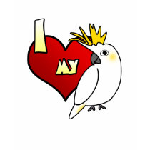 I Love my Citron Cockatoo t-shirts by MenagerieMayhem I Love my Citron Cockatoo t-shirts
