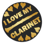 I LOVE MY CLARINET stickers