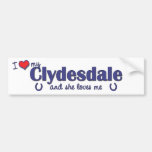 I Love My Clydesdale (Female Horse) Bumper Stickers
