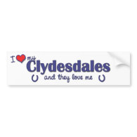 I Love My Clydesdales (Multiple Horses) Bumper Sticker
