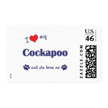 I Love My Cockapoo (Female Dog) Stamp