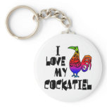 I Love My Cockatiel Key Chains