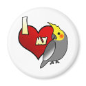 I Love my Cockatiel magnets