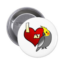 I Love my Cockatiel Pin