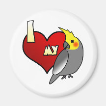 I Love my Cockatiel Refrigerator Magnets