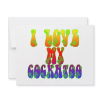 I Love My Cockatoo invitations by BirdsOfParadise I Love My Cockatoo invitations