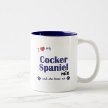 I Love My Cocker Spaniel Mix (Female Dog) Mugs