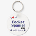 I Love My Cocker Spaniel Mix (Male Dog) keychains