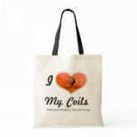 I Love My Coils Tote Bag bags