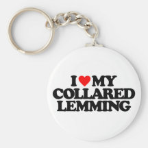 I LOVE MY COLLARED LEMMING KEY CHAINS