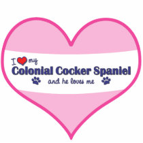 I Love My Colonial Cocker Spaniel (Male Dog) photo sculptures