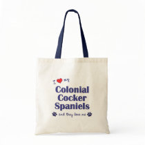 I Love My Colonial Cocker Spaniels (Multiple Dogs) bags