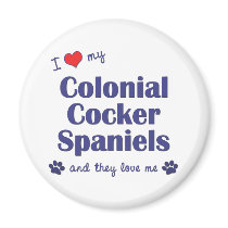 I Love My Colonial Cocker Spaniels (Multiple Dogs) magnets