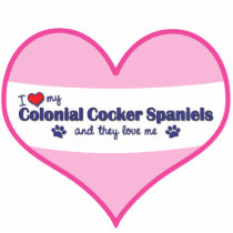 I Love My Colonial Cocker Spaniels (Multiple Dogs) photo sculptures